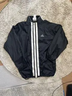 adidas ブラック ナイロンジャケット L
