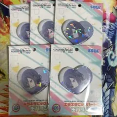 プロセカ キラキラビッグハート型 ハート型缶バッジ 東雲絵名 5個セット