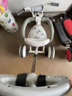 幼児用自転車 白 ぴんく　ミニー　三輪車