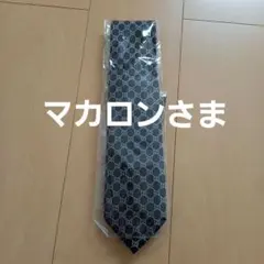 GUCCI GGパターン ネクタイ グレーブラック　グッチ　メンズ　タグ付き