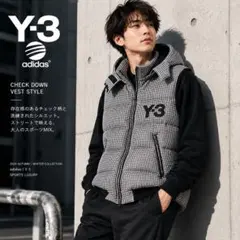 【希少】Y-3 ワイスリー チェック柄 ダウンベスト ヨウジヤマモトのサムネイル
