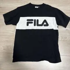 FILA ロゴ Tシャツ Mサイズ ブラック/ホワイト