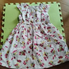 any FAM フルーツ柄 ノースリーブワンピース 120