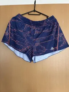 adidas ドット柄 ランニングショーツ Lサイズ　レディース