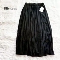 新品タグ付き ブリストーム プリーツシフォンスカート ロング ウエストゴム 上品
