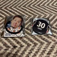 横浜選手ビーコルセアーズ　須藤選手　ヘアゴム&缶バッチ