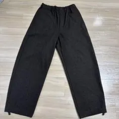 UNIQLO U ブラッシュドスウェットワイドパンツ 35ブラウン S ユニクロ