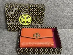 Tory Burch オレンジ 三つ折り財布 箱付き