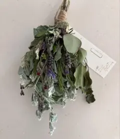 natural green スワッグ　ローズマリー　ユーカリ　ドライフラワー