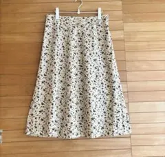 リネンブレンド　麻　花柄　リバティ　ロング　スカート　ハイウエスト　ゆったりのサムネイル