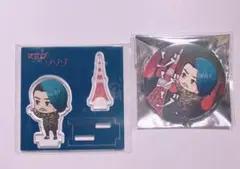 ゾゾゾ 東京タワーREDコラボ 長尾くん アクリルスタンド 缶バッジ