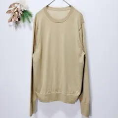 無印良品 ニット セーター ウール クルーネック ベージュ シンプル