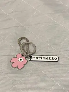 marimekko マリメッコ キーホルダー キーリング ピンク