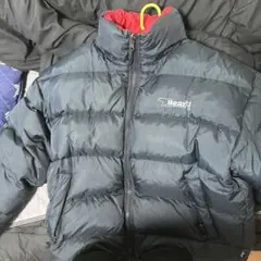 美品　90sBear USA ブラック&レッド　リバーシブルダウンジャケット肉厚