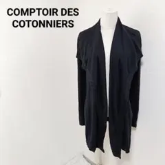 コントワーデコトニエ カシミヤ混長袖ニットカーディガン ロング丈 ブラック 7のサムネイル