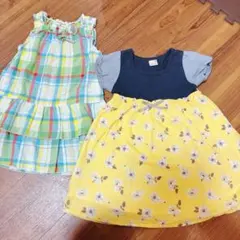 petit main 半袖ワンピース 100cm 花柄