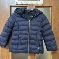 PETIT BATEAU フード付きダウンコート 116cm ネイビー