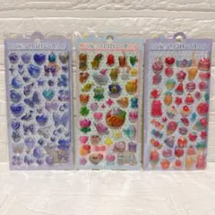 【新品✨】ボンボンドロップ ぷくぷくシール 立体シール ステッカー 3枚セット