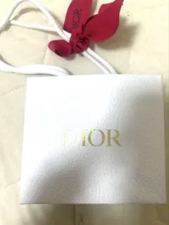 Dior ホワイトレザー調ショッパー袋