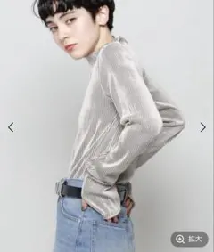 【PAGEBOY】クシュソデバイカラープリーツハイネック