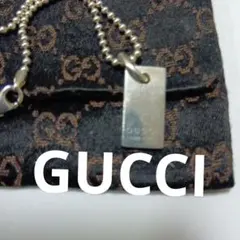 Gucci プレートブレスレット ボールチェーンプレート＆チェーン共にSV925
