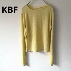 KBF シアートップス イエロー 長袖 シアーカットソー レイヤードのサムネイル
