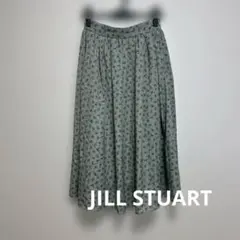 JILL STUART 花柄フレアスカート大人可愛いグリーンM y2x9k281