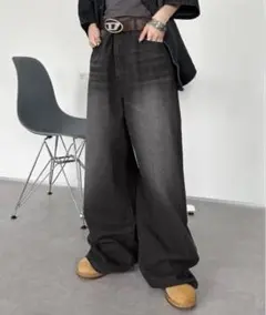 sedacle ワイドデニムパンツ ブラックのサムネイル