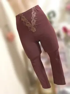 ガードルスパッツL：グンゼ*日本製◆やわらかソフトスパッツ：エンジ