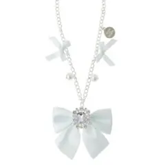 メゾンドフルール ビジューリボンパールバッグチャーム ライトブルー