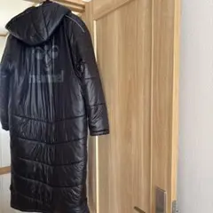 hummel ベンチコート 黒Lサイズ フード付き ロングコート サッカー 防寒