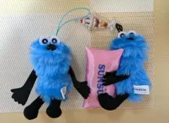 パペットスンスン　おやすみピローマスコット、アクリルつきマスコット