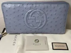 【お値下げ！】グッチ オーストリッチ長財布 希少！すぐ届く！ GUCCI オーストリッチ ダブルG ジップ長財布 (GUCCI