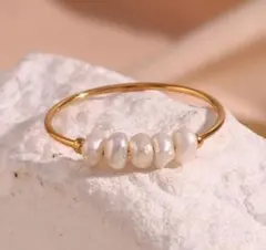 1137★在庫限り★ゴールド 18KGP リング パール 高級感◎ 真珠