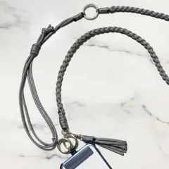 【グレー】スマホショルダー スマホストラップ パラコード ss03