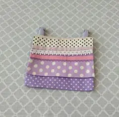 移動ポケット♡パープル♡ドット&レース柄♡女の子