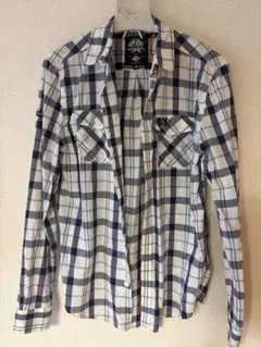 SUPERDRY チェック柄 長袖シャツ Sサイズ