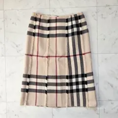 BURBERRYバーバリーロンドン　膝丈スカート　メガチェック　ウール