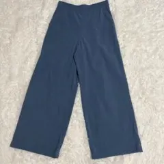 a.v.v レディース ワイドパンツ M ブルー イトキン ストレッチ 伸縮性