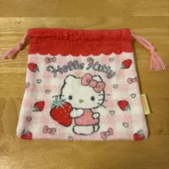 ハローキティ タオル地 巾着袋