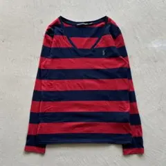 00s ralph lauren sport border l/s ボーダー 赤のサムネイル