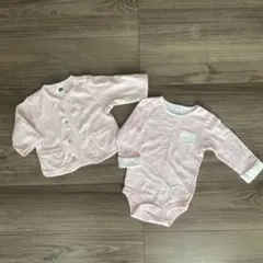 ベビーギャップ ピンク カーディガン 長袖ロンパース セット 3~6month