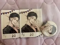 (即購入可)ツイステ くつろぎマイルーム フォト風カード 缶バッジ ヴィル