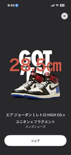 エアジョーダン 1 レトロ HIGH OG 28.5cm