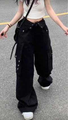 SHEIN カーゴパンツ ブラック