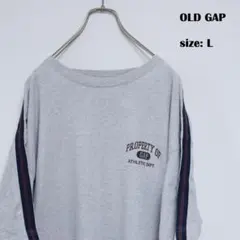 【オールド】GAP ギャップ アスレチック Tシャツ　染み込みプリント グレー
