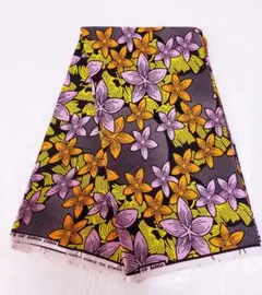 ■新作入荷■1ヤード　アフリカ布 ブラウン　コットン【残6ヤード】 NO261