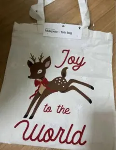 フライングタイガー　クリスマス　トナカイ　トートバッグ　コットン　かばんのサムネイル