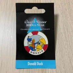 ディズニーピンバッジ 100TH YEAR ドナルドダック うきわ★台紙付き