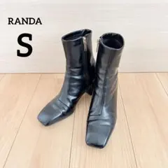 RANDA 晴雨兼用 スクエアトゥベーシックブーツ　S